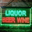ADVPRO Liquor Beer Wine Bar Man Cave Dual Color LED Neon Sign st6-i0914 - Green & Red