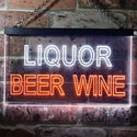 ADVPRO Liquor Beer Wine Bar Man Cave Dual Color LED Neon Sign st6-i0914 - White & Orange