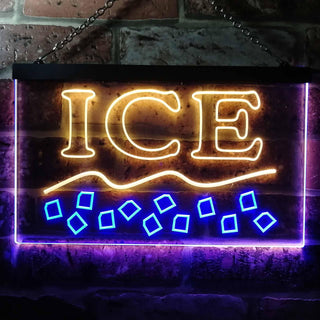 ADVPRO Ice Supply Shop Dual Color LED Neon Sign st6-i0915 - Blue & Yellow