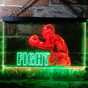 ADVPRO Fight Boxing Fitness Man Cave Dual Color LED Neon Sign st6-i0918 - Green & Red