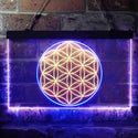 ADVPRO Crop Circle Alien UFO Space Bedroom Dual Color LED Neon Sign st6-i0920 - Blue & Yellow