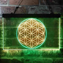 ADVPRO Crop Circle Alien UFO Space Bedroom Dual Color LED Neon Sign st6-i0920 - Green & Yellow