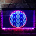ADVPRO Crop Circle Alien UFO Space Bedroom Dual Color LED Neon Sign st6-i0920 - Red & Blue