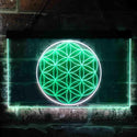 ADVPRO Crop Circle Alien UFO Space Bedroom Dual Color LED Neon Sign st6-i0920 - White & Green