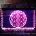 ADVPRO Crop Circle Alien UFO Space Bedroom Dual Color LED Neon Sign st6-i0920 - White & Purple