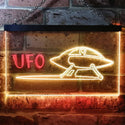 ADVPRO Space Ship Alien UFO Galaxy Kid Room Dual Color LED Neon Sign st6-i0928 - Red & Yellow