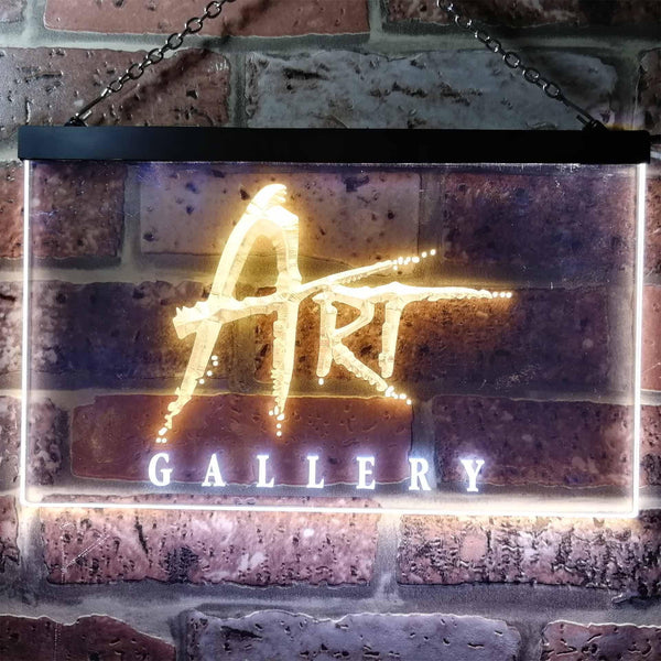 ADVPRO Art Gallery Room Decoration Dual Color LED Neon Sign st6-i0950 - White & Yellow