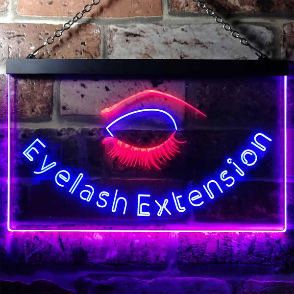 ADVPRO Eyelash Extensions Shop Woman Room Dual Color LED Neon Sign st6-i0958 - Blue & Red