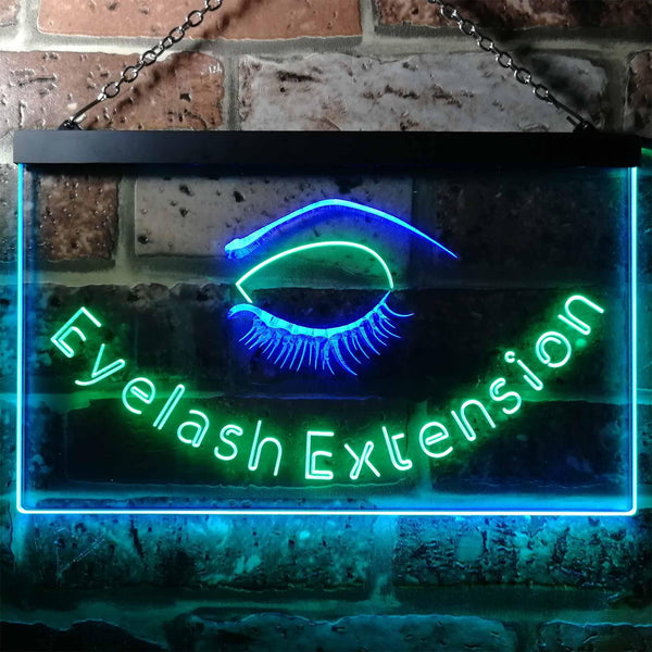 ADVPRO Eyelash Extensions Shop Woman Room Dual Color LED Neon Sign st6-i0958 - Green & Blue