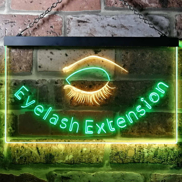 ADVPRO Eyelash Extensions Shop Woman Room Dual Color LED Neon Sign st6-i0958 - Green & Yellow