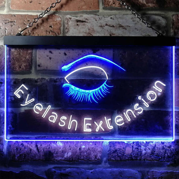 ADVPRO Eyelash Extensions Shop Woman Room Dual Color LED Neon Sign st6-i0958 - White & Blue