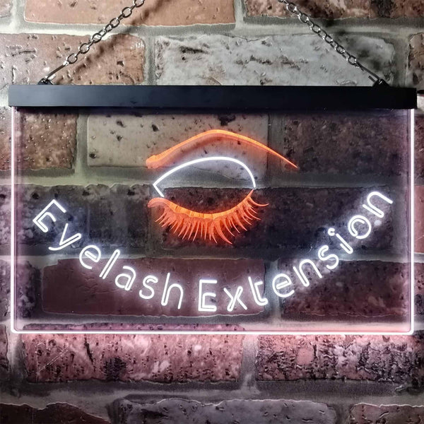 ADVPRO Eyelash Extensions Shop Woman Room Dual Color LED Neon Sign st6-i0958 - White & Orange