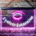 ADVPRO Eyelash Extensions Shop Woman Room Dual Color LED Neon Sign st6-i0958 - White & Purple