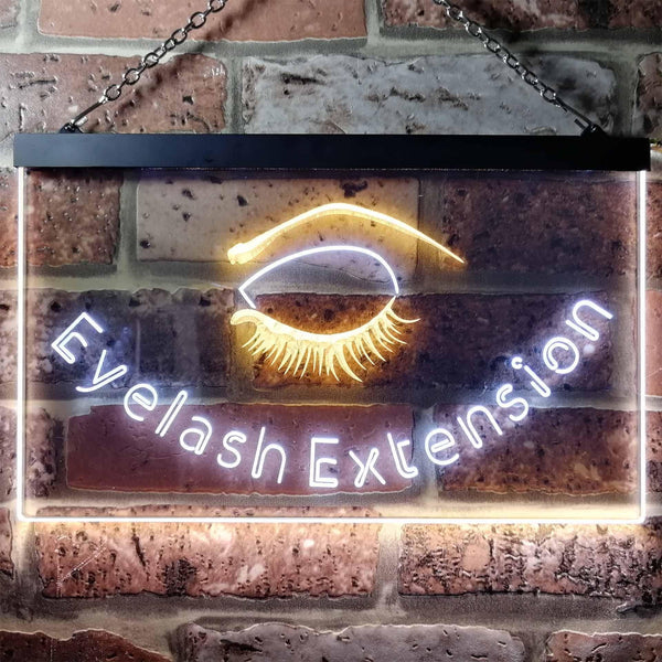ADVPRO Eyelash Extensions Shop Woman Room Dual Color LED Neon Sign st6-i0958 - White & Yellow