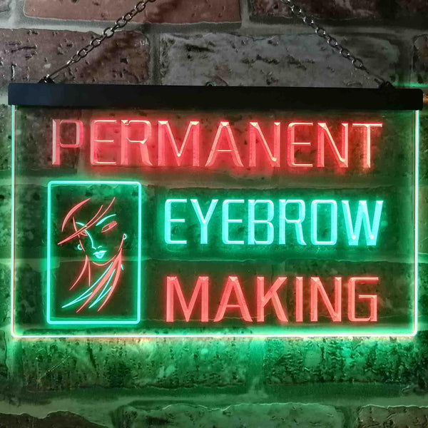 ADVPRO Permanent Eyebrow Making Beauty Salon Dual Color LED Neon Sign st6-i0964 - Green & Red