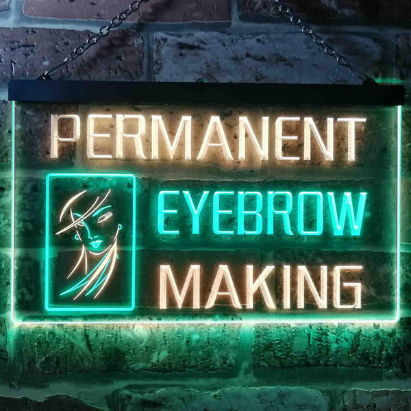 ADVPRO Permanent Eyebrow Making Beauty Salon Dual Color LED Neon Sign st6-i0964 - Green & Yellow