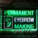 ADVPRO Permanent Eyebrow Making Beauty Salon Dual Color LED Neon Sign st6-i0964 - White & Green