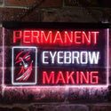 ADVPRO Permanent Eyebrow Making Beauty Salon Dual Color LED Neon Sign st6-i0964 - White & Red