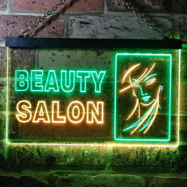 ADVPRO Beauty Salon Lady Shop Decoration Dual Color LED Neon Sign st6-i0965 - Green & Yellow