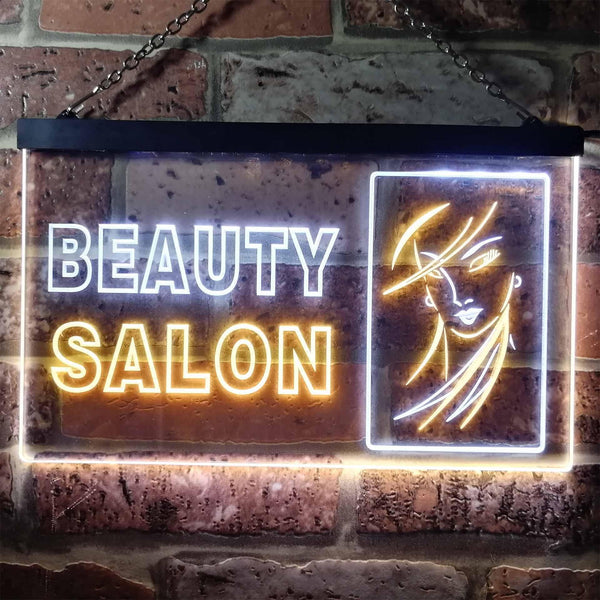 ADVPRO Beauty Salon Lady Shop Decoration Dual Color LED Neon Sign st6-i0965 - White & Yellow