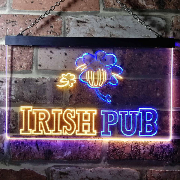 ADVPRO Irish Pub Bar Club Man Cave Wine Dual Color LED Neon Sign st6-i0969 - Blue & Yellow