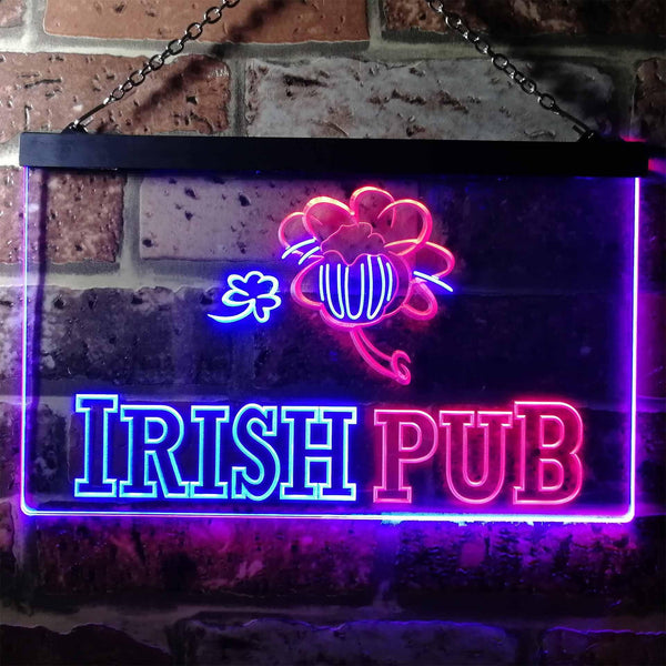 ADVPRO Irish Pub Bar Club Man Cave Wine Dual Color LED Neon Sign st6-i0969 - Red & Blue