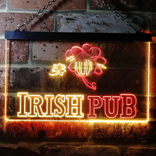 ADVPRO Irish Pub Bar Club Man Cave Wine Dual Color LED Neon Sign st6-i0969 - Red & Yellow