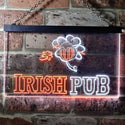 ADVPRO Irish Pub Bar Club Man Cave Wine Dual Color LED Neon Sign st6-i0969 - White & Orange