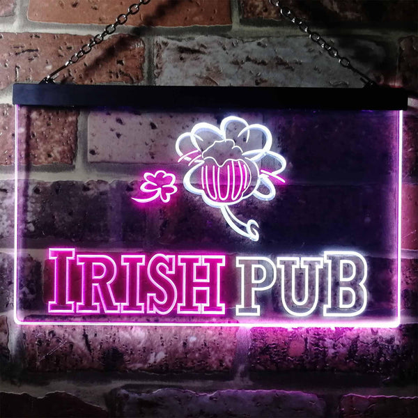 ADVPRO Irish Pub Bar Club Man Cave Wine Dual Color LED Neon Sign st6-i0969 - White & Purple