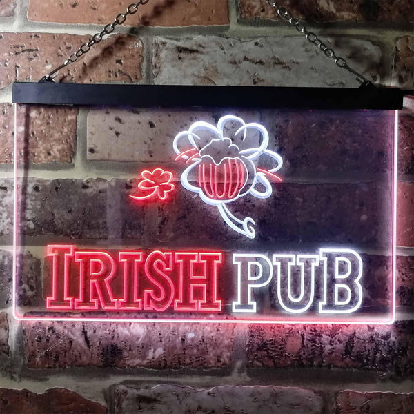 ADVPRO Irish Pub Bar Club Man Cave Wine Dual Color LED Neon Sign st6-i0969 - White & Red