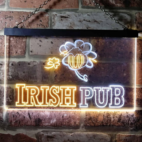 ADVPRO Irish Pub Bar Club Man Cave Wine Dual Color LED Neon Sign st6-i0969 - White & Yellow