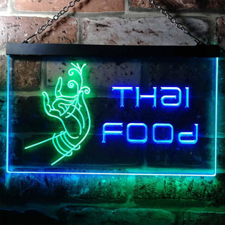 ADVPRO Thai Food Restaurant Shop Display Dual Color LED Neon Sign st6-i0977 - Green & Blue