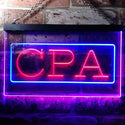 ADVPRO CPA Certified Public Accountant Services Dual Color LED Neon Sign st6-i0979 - Blue & Red