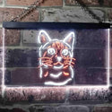 ADVPRO Bengal Cat Pet Shop Lover Bedroom Decoration Dual Color LED Neon Sign st6-i0984 - White & Orange