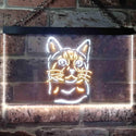 ADVPRO Bengal Cat Pet Shop Lover Bedroom Decoration Dual Color LED Neon Sign st6-i0984 - White & Yellow