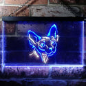 ADVPRO Sphynx Canadian Hairless Cat Bedroom Dual Color LED Neon Sign st6-i0988 - White & Blue