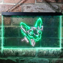 ADVPRO Sphynx Canadian Hairless Cat Bedroom Dual Color LED Neon Sign st6-i0988 - White & Green