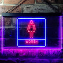 ADVPRO Women Toilet Restroom WC Display Dual Color LED Neon Sign st6-i1014 - Blue & Red