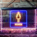 ADVPRO Women Toilet Restroom WC Display Dual Color LED Neon Sign st6-i1014 - Blue & Yellow
