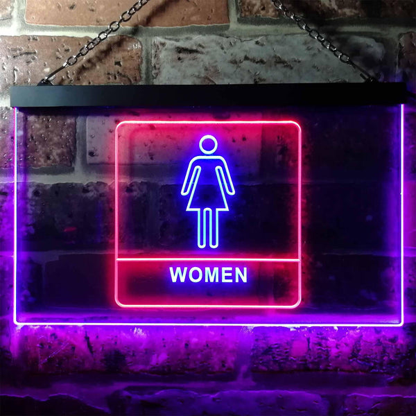 ADVPRO Women Toilet Restroom WC Display Dual Color LED Neon Sign st6-i1014 - Red & Blue