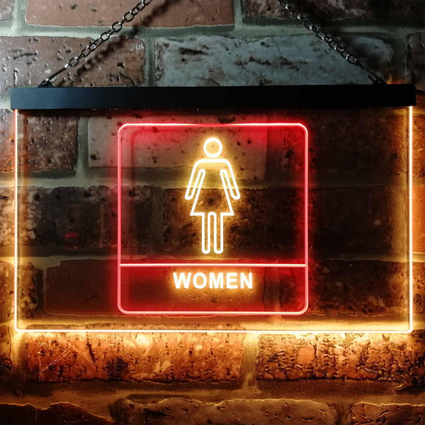 ADVPRO Women Toilet Restroom WC Display Dual Color LED Neon Sign st6-i1014 - Red & Yellow