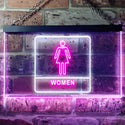 ADVPRO Women Toilet Restroom WC Display Dual Color LED Neon Sign st6-i1014 - White & Purple