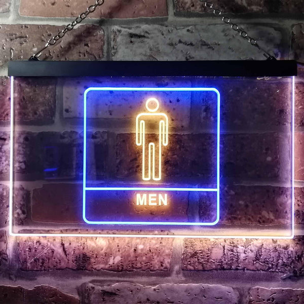 ADVPRO Men Toilet Restroom WC Display Dual Color LED Neon Sign st6-i1015 - Blue & Yellow