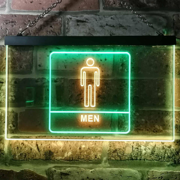 ADVPRO Men Toilet Restroom WC Display Dual Color LED Neon Sign st6-i1015 - Green & Yellow