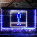 ADVPRO Men Toilet Restroom WC Display Dual Color LED Neon Sign st6-i1015 - White & Blue