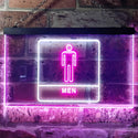 ADVPRO Men Toilet Restroom WC Display Dual Color LED Neon Sign st6-i1015 - White & Purple