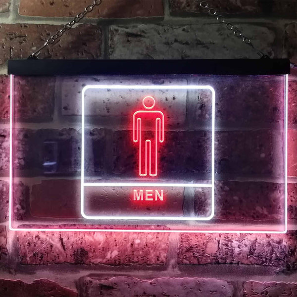 ADVPRO Men Toilet Restroom WC Display Dual Color LED Neon Sign st6-i1015 - White & Red