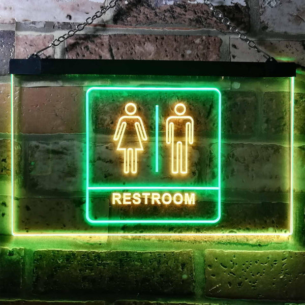 ADVPRO Men Women Toilet Restroom WC Dual Color LED Neon Sign st6-i1029 - Green & Yellow