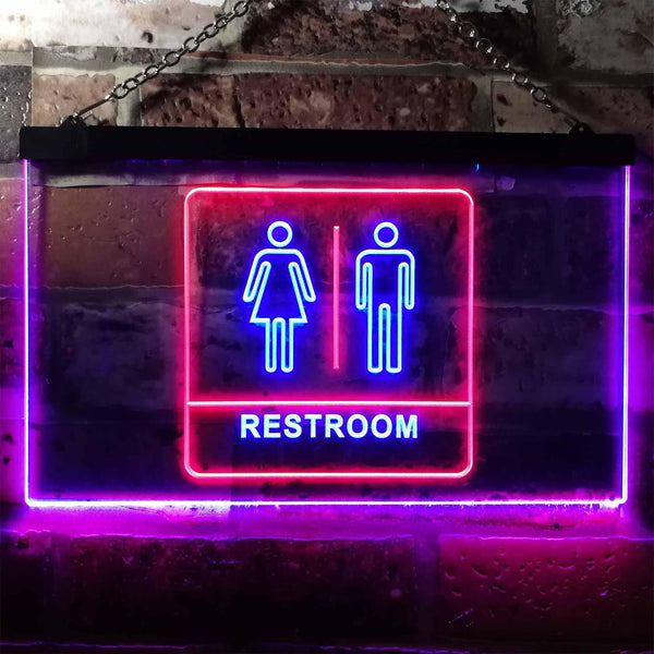 ADVPRO Men Women Toilet Restroom WC Dual Color LED Neon Sign st6-i1029 - Red & Blue