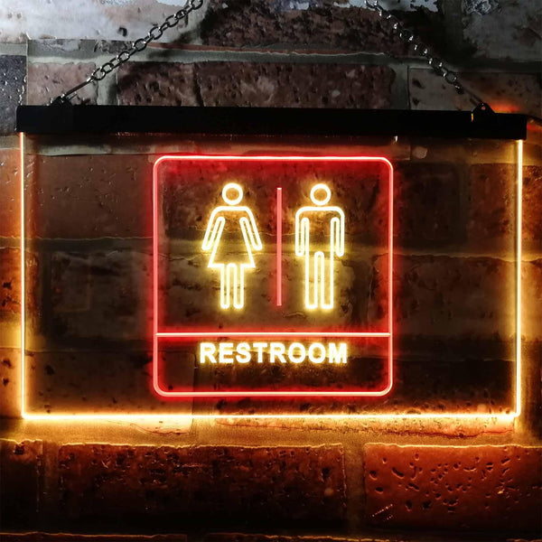 ADVPRO Men Women Toilet Restroom WC Dual Color LED Neon Sign st6-i1029 - Red & Yellow